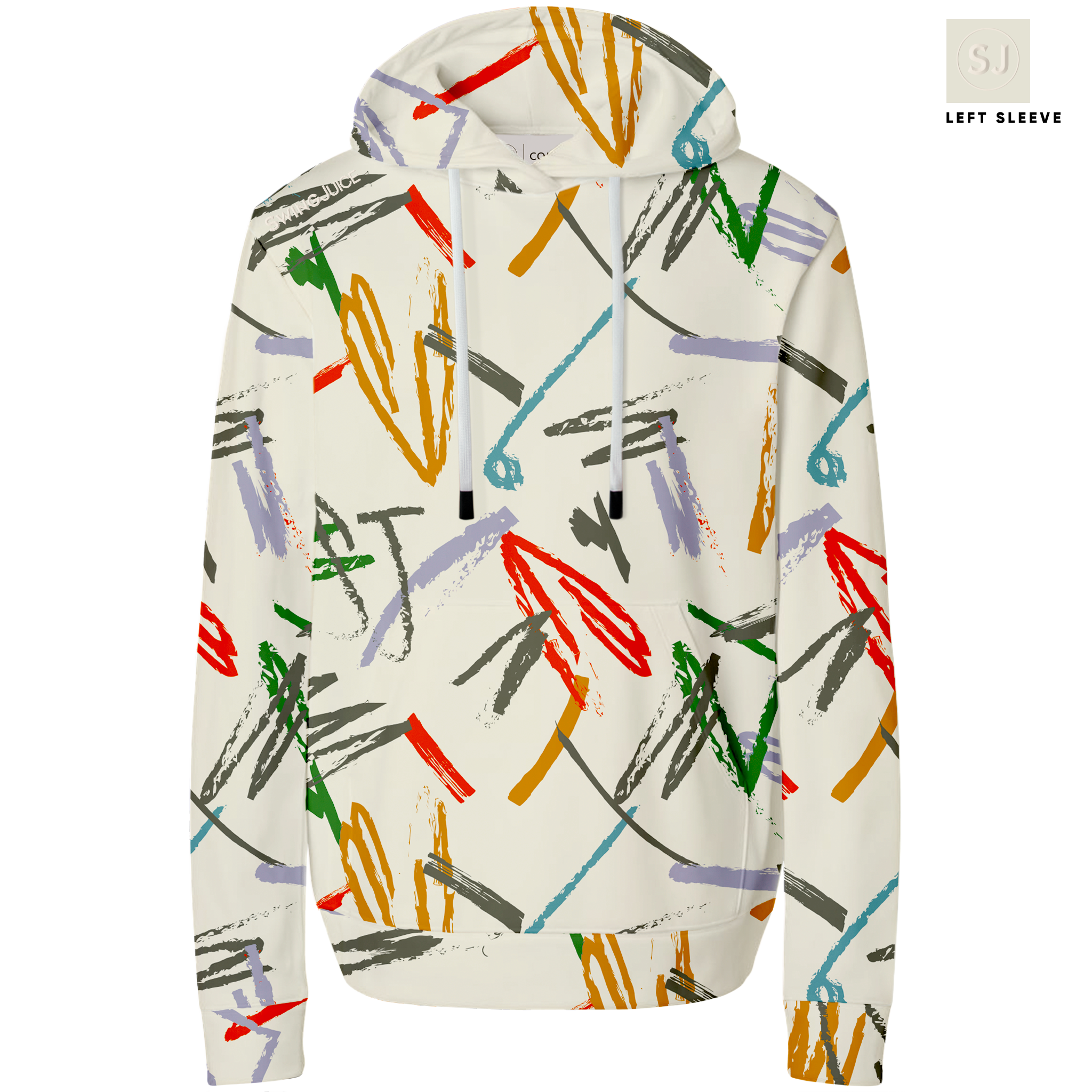 SwingJuice Golf Strokes Men's Performance Hoodie Ivory Hoodie - Tophatter Daily Deals