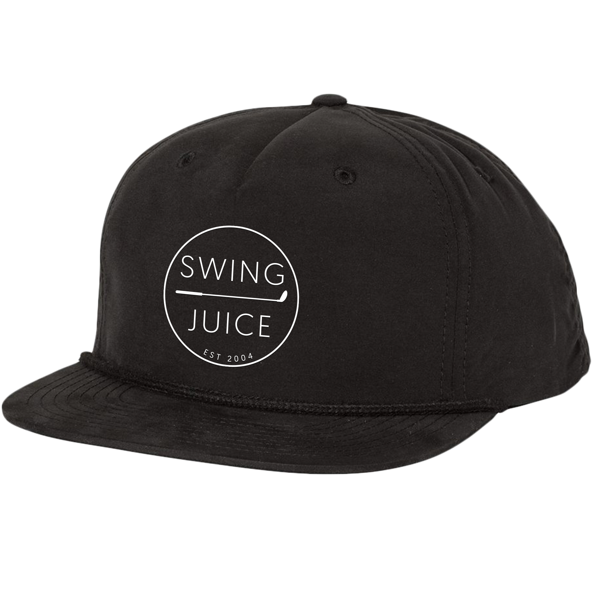 SwingJuice Golf Retro Unisex Rope Hat Black O S Headwear - Tophatter Daily Deals