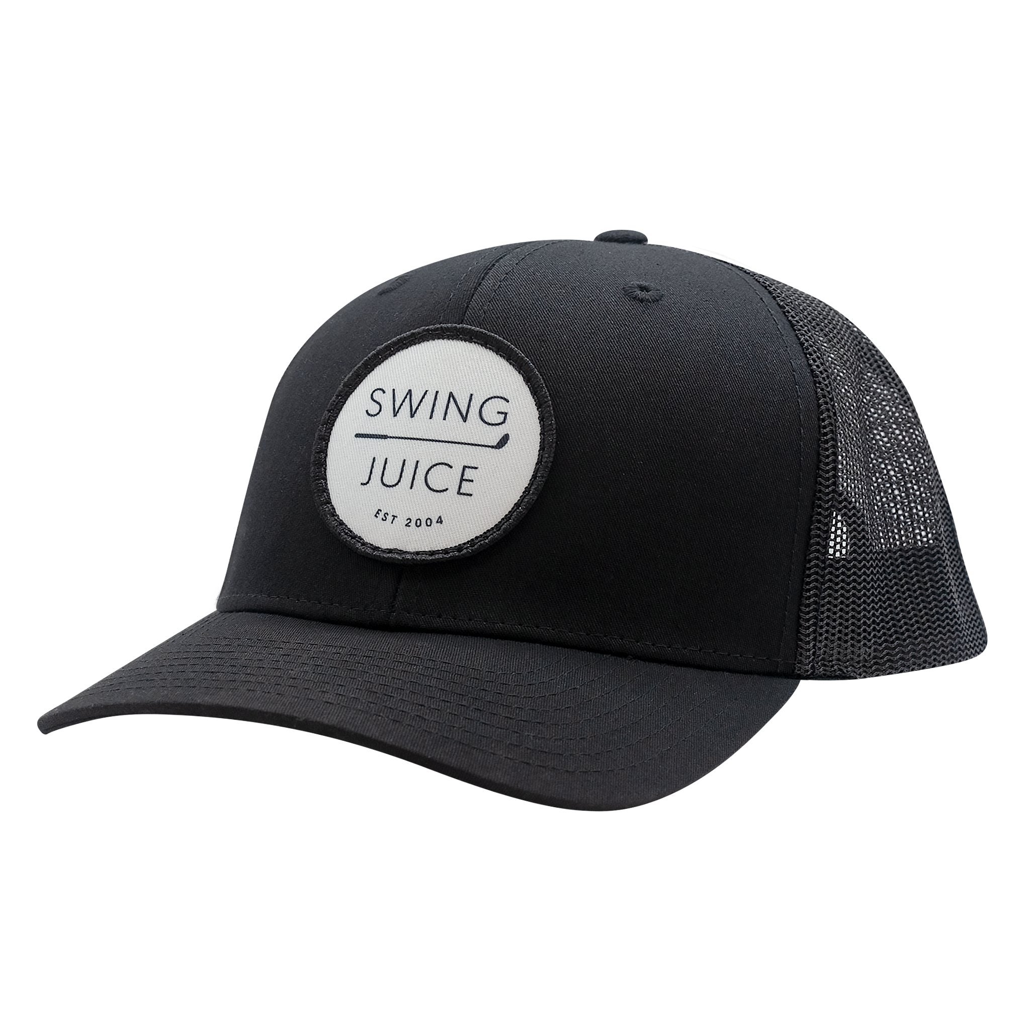 SwingJuice Golf Retro Unisex Trucker Hat Black O S Headwear - Tophatter Daily Deals