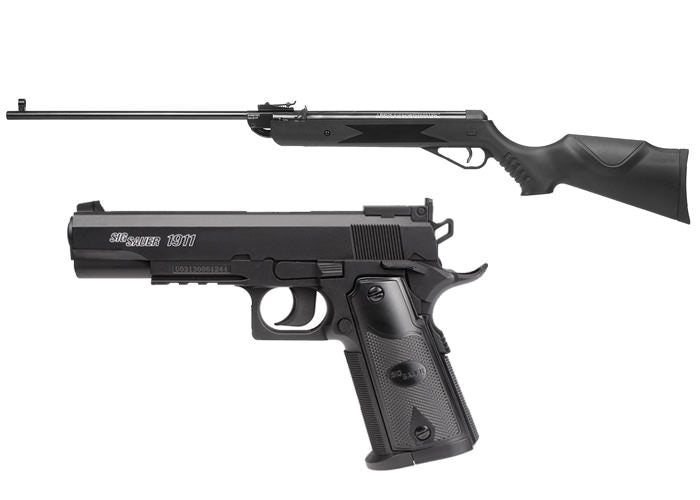 Swiss Arms SYNXT Air Rifle AND SIG Sauer 1911 CO2 BB Pistol Combo Collectible Weapons - Tophatter Daily Deals
