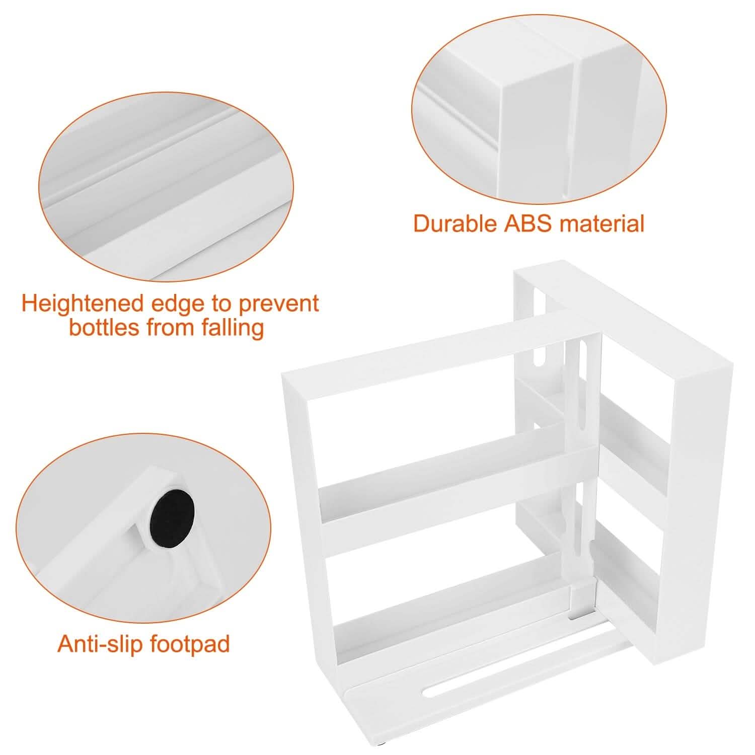 Swivel Cabinet Organizer Revolving Kitchen Rack Spice Organizer Kitchen Storage - Tophatter Daily Deals