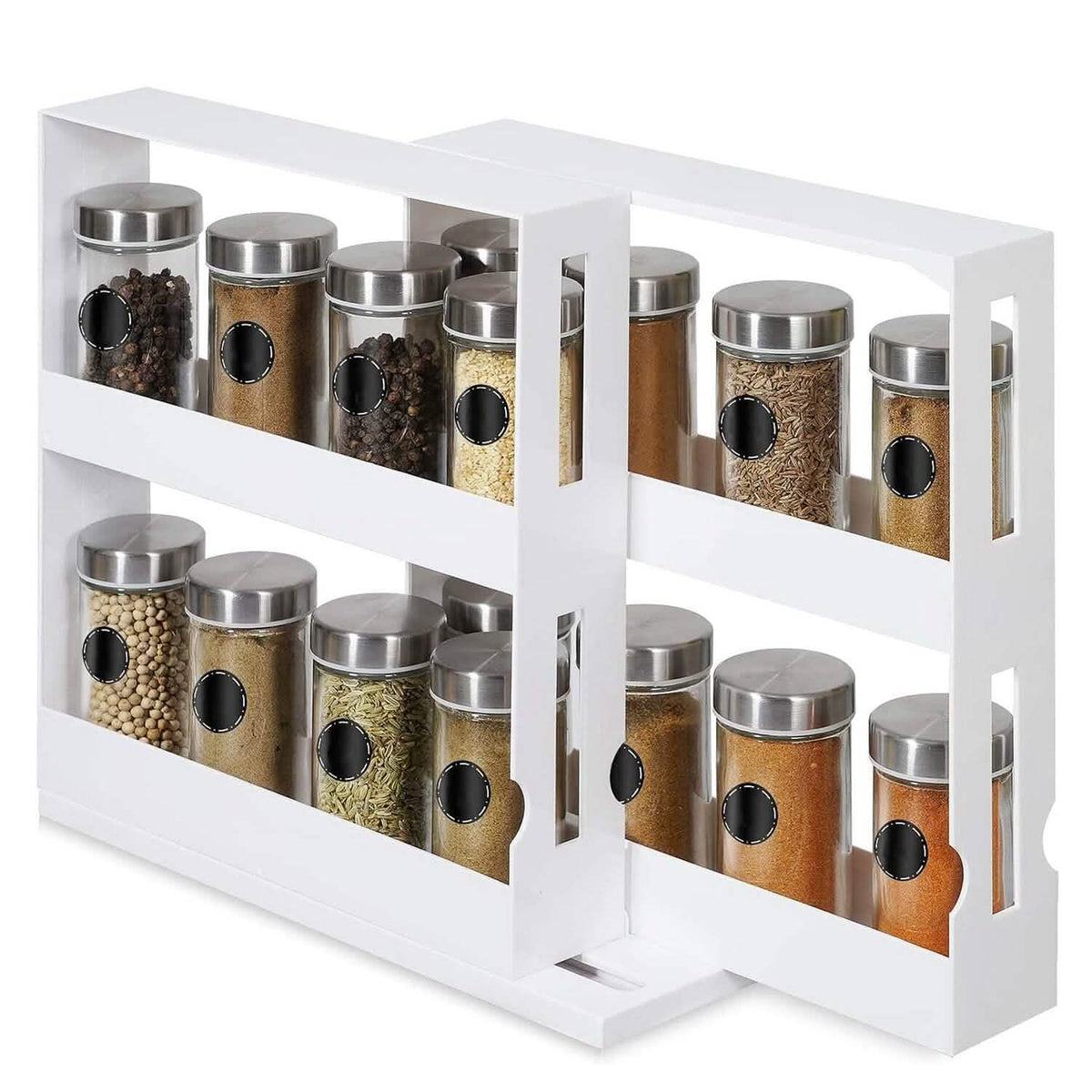 Swivel Cabinet Organizer Revolving Kitchen Rack Spice Organizer Kitchen Storage - Tophatter Daily Deals