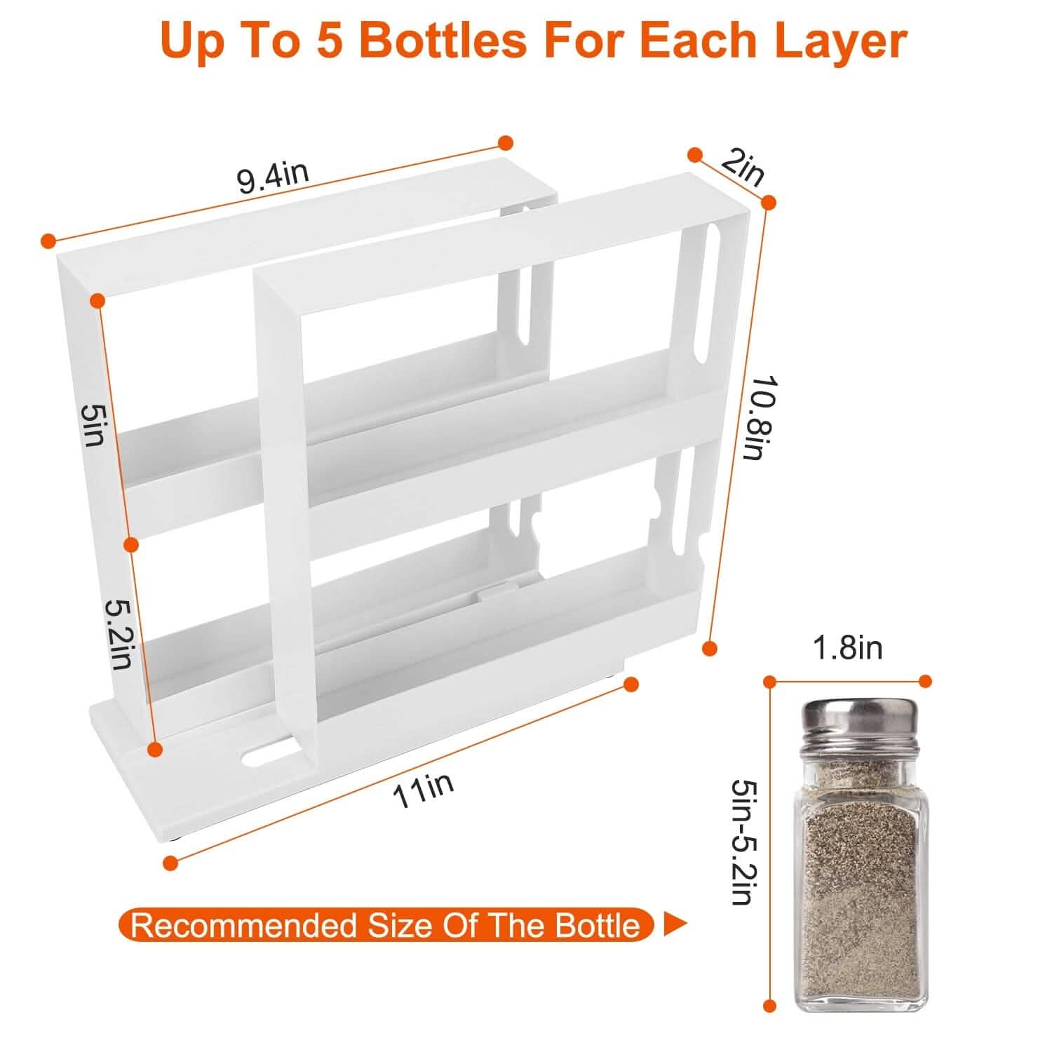 Swivel Cabinet Organizer Revolving Kitchen Rack Spice Organizer Kitchen Storage - Tophatter Daily Deals