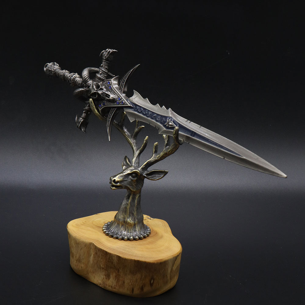 Creative Metal Elk Head Wooden Stand - Tophatter Daily Deals