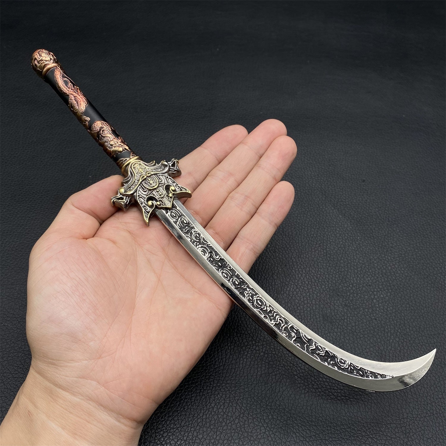 Ultimate 22 in 1 Fantasy Swords Metal Crafts For Collection Black Gold Bending Knife - Tophatter Daily Deals