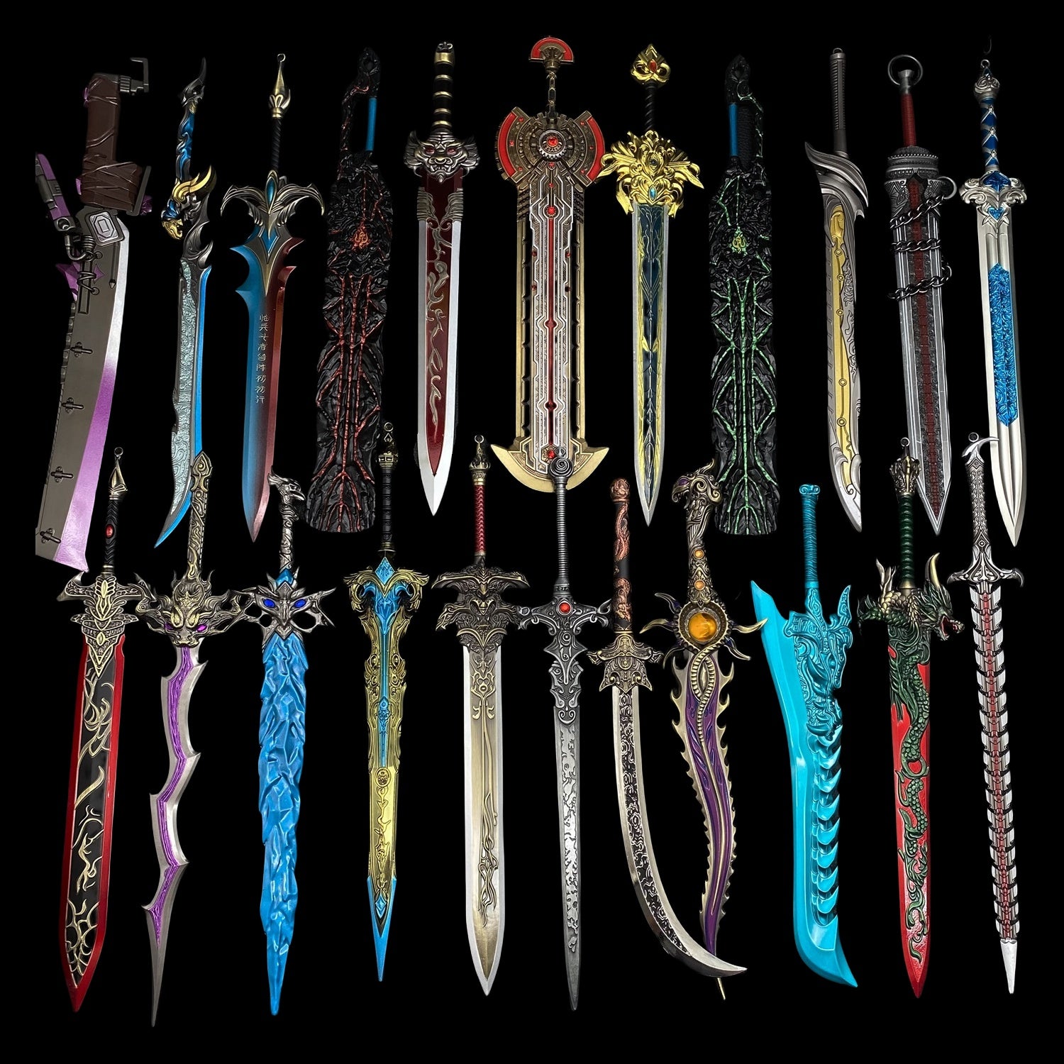 Ultimate 22 in 1 Fantasy Swords Metal Crafts For Collection - Tophatter Daily Deals