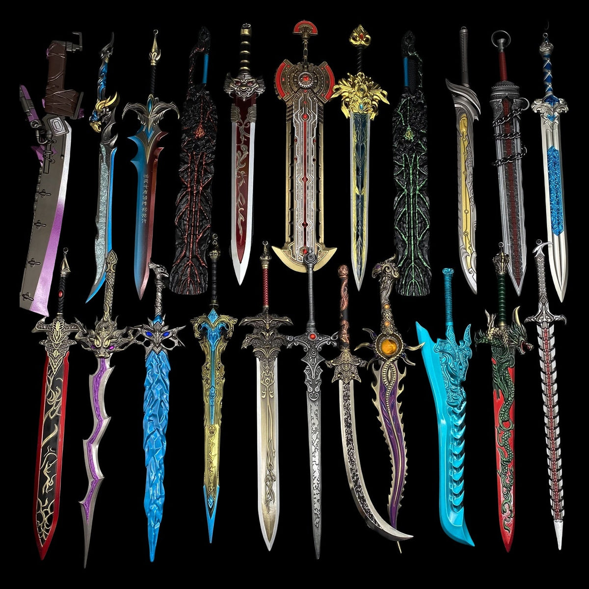 Ultimate 22 in 1 Fantasy Swords Metal Crafts For Collection - Tophatter Daily Deals
