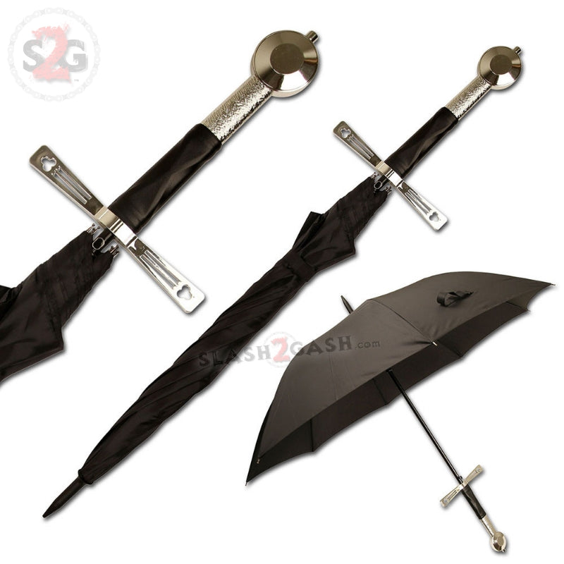 Sword Umbrella - Broadsword Handle Umbrella - Excalibrella Sword - Tophatter Daily Deals