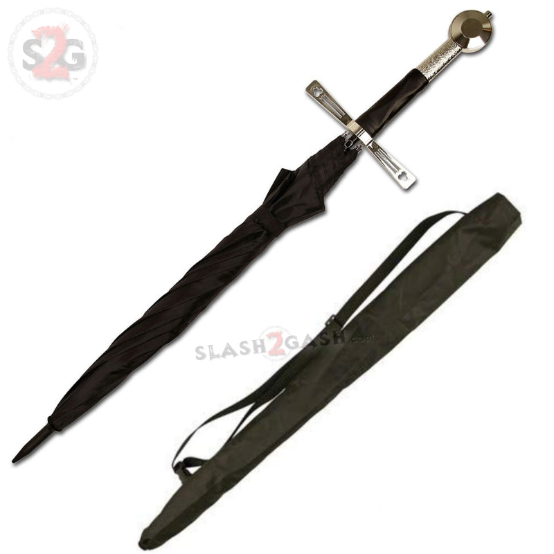 Sword Umbrella - Broadsword Handle Umbrella - Excalibrella Sword - Tophatter Daily Deals