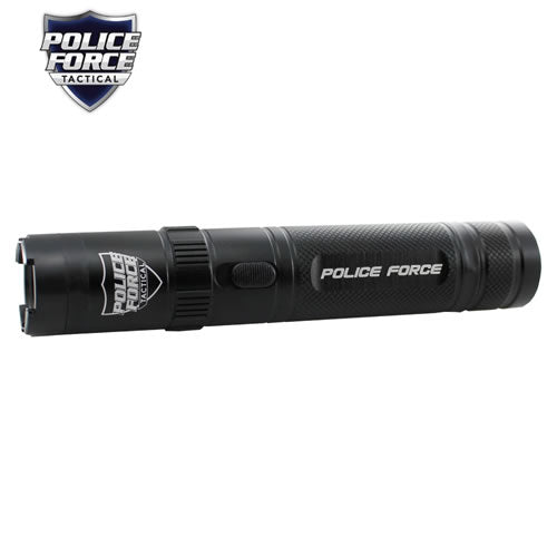 Police Force 9.2MV Tactical Stun Gun Flashlight w/ 5 LED Modes - Black SD-StunGun - Tophatter Daily Deals