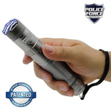 Police Force 9.2MV Tactical Stun Gun Flashlight w/ 5 LED Modes - Black Gun Metal SD-StunGun - Tophatter Daily Deals