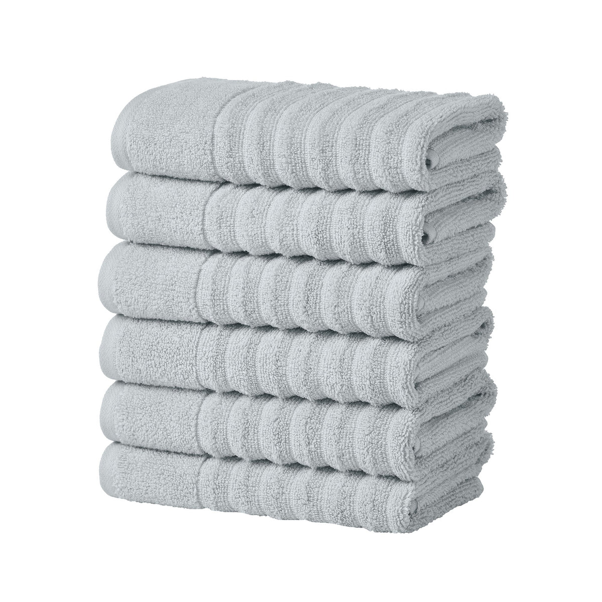 Luxury Combed Cotton Bath Towel Set - Karina Collection Hand Towel (Pack of 6) Light Blue Bath - Tophatter Daily Deals