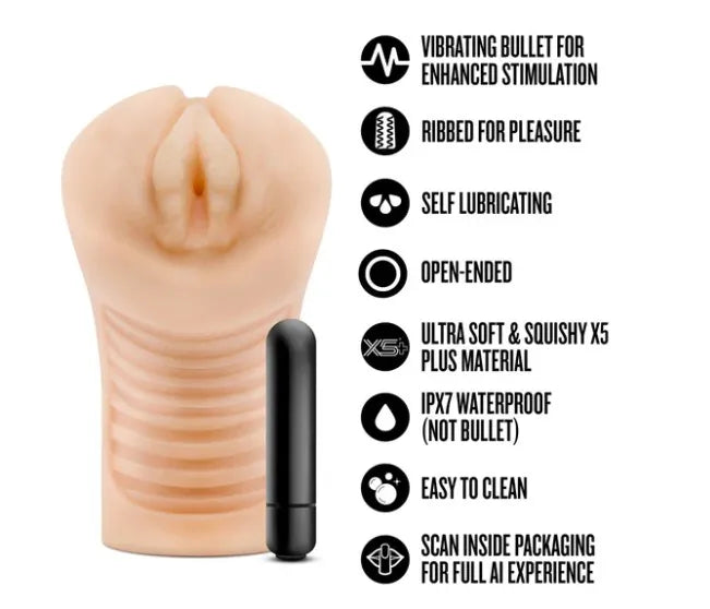 Enlust Georgia Male Masturbator with Bullet Vibrator – Premium Masturbator > Sex Toys For Men > Masturbators > Vibrating - Tophatter Daily Deals