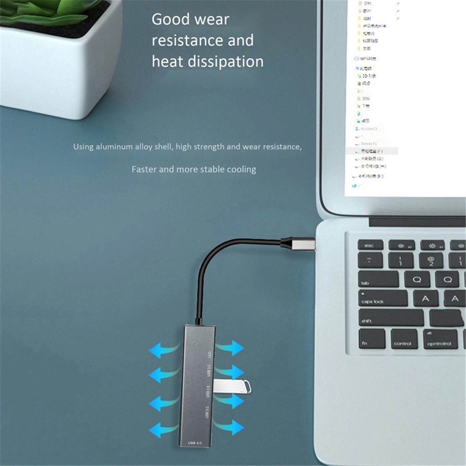 T304 4-in-1 Hub Type C to USB3.0*4 Intelligent USB Hub Multi-Port Adapter USB Hub - Tophatter Daily Deals