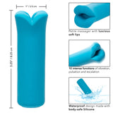 Kyst Lips Mini Massager Blue Silicone Bullet with 10 Vibration Functions and Rechargeable > Vibrators > Mini Vibrators - Tophatter Daily Deals
