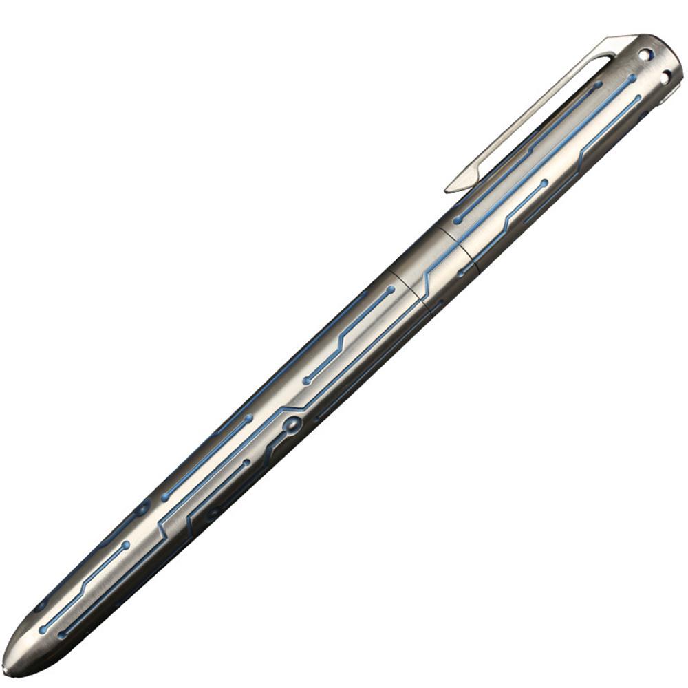 T800 Titanium Tactical Pen Glass Breaker Bright Blue Self Defense Kubotan - Tophatter Daily Deals