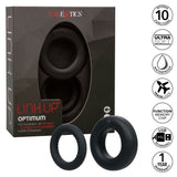 Link Up Optimum Black Dual-Density Silicone Vibrating Enhancer and Ultra-Soft Textured Support Ring > Cock Ring > Vibrating - Tophatter Daily Deals