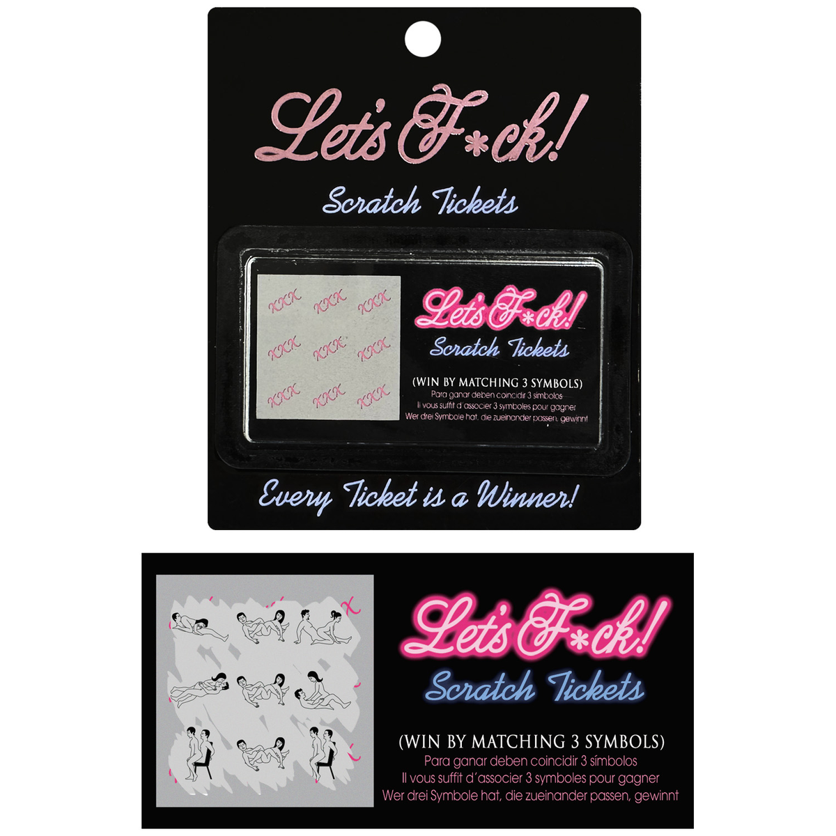 Lets Fuck Scratch Tickets – Set of 8 Winning Sex Position Cards Game > Novelties > Games - Tophatter Daily Deals