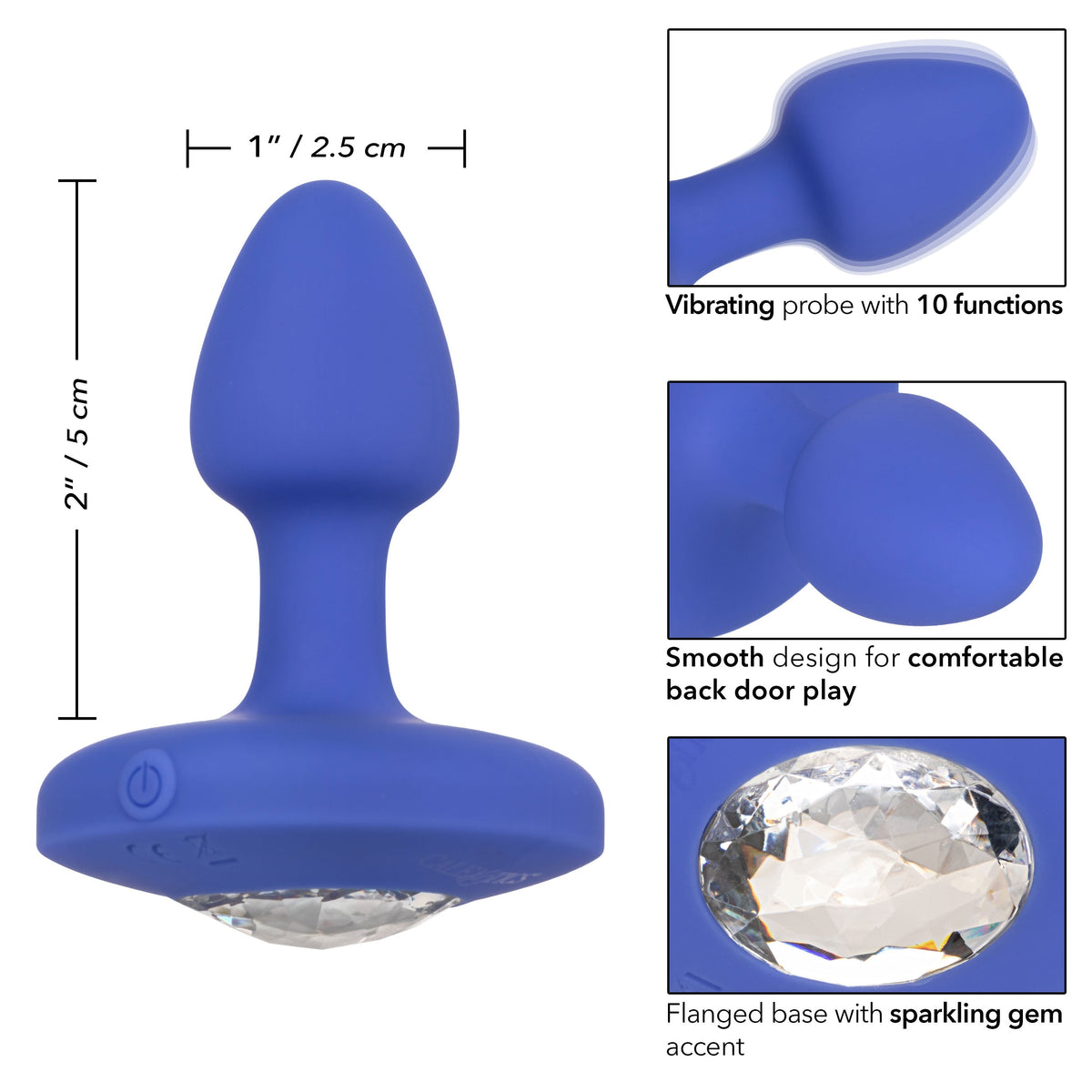 Cheeky Gems Small Rechargeable Vibrating Probe – Flexible Silicone Vibrator > Anal Range > Vibrating Butt Plugs - Tophatter Daily Deals