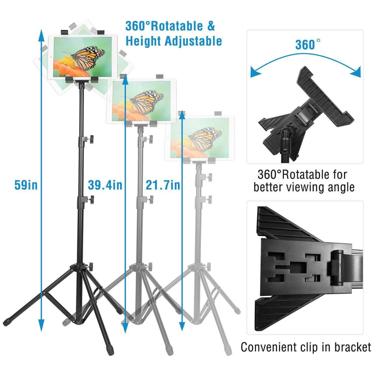 Table Mount 360° Rotating Tablet Tripod School, Office & Art Supplies - Tophatter Daily Deals