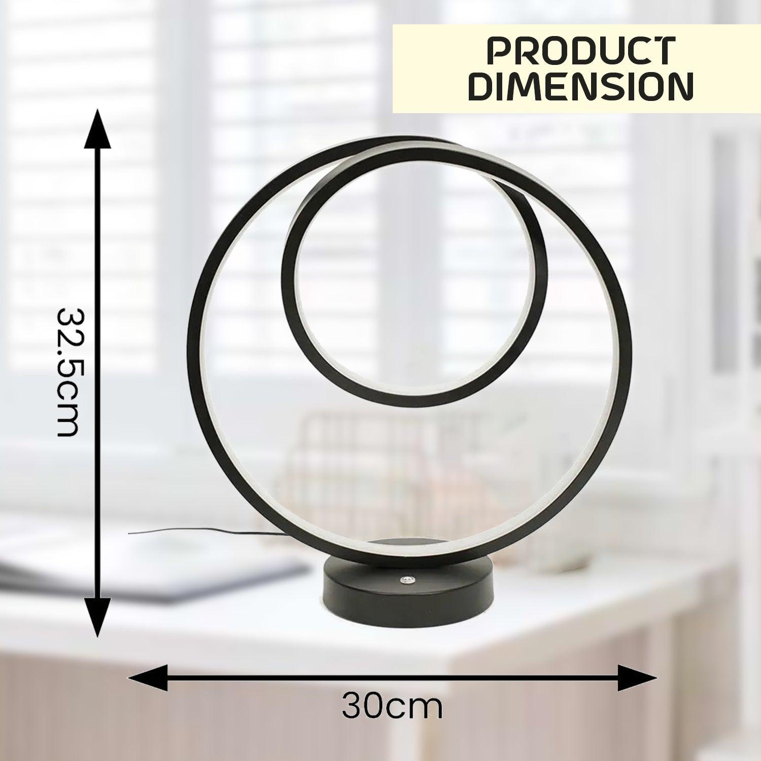Living Room Table Lamp - Black Loop Table Lamp Touch Light Integrated Led Warm White Bedside Living Room Home - Tophatter Daily Deals