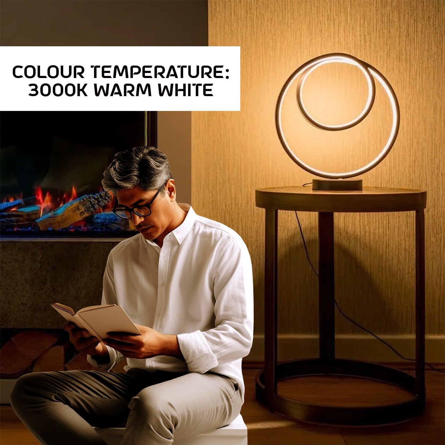 Living Room Table Lamp - Black Loop Table Lamp Touch Light Integrated Led Warm White Bedside Living Room Home - Tophatter Daily Deals