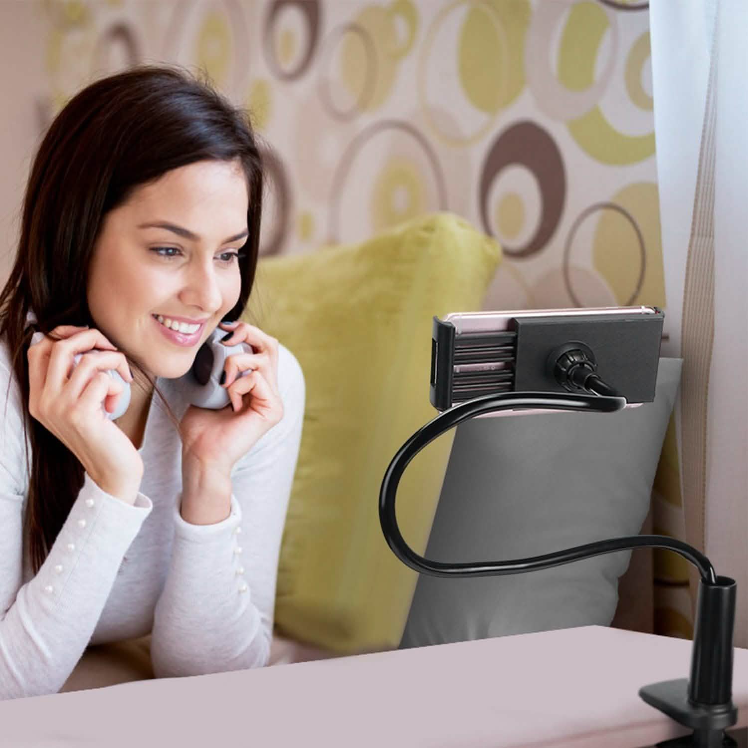 Tablet Gooseneck Stand Bracket with 360¬∞ Rotatable Clip Mobile Accessories - Tophatter Daily Deals