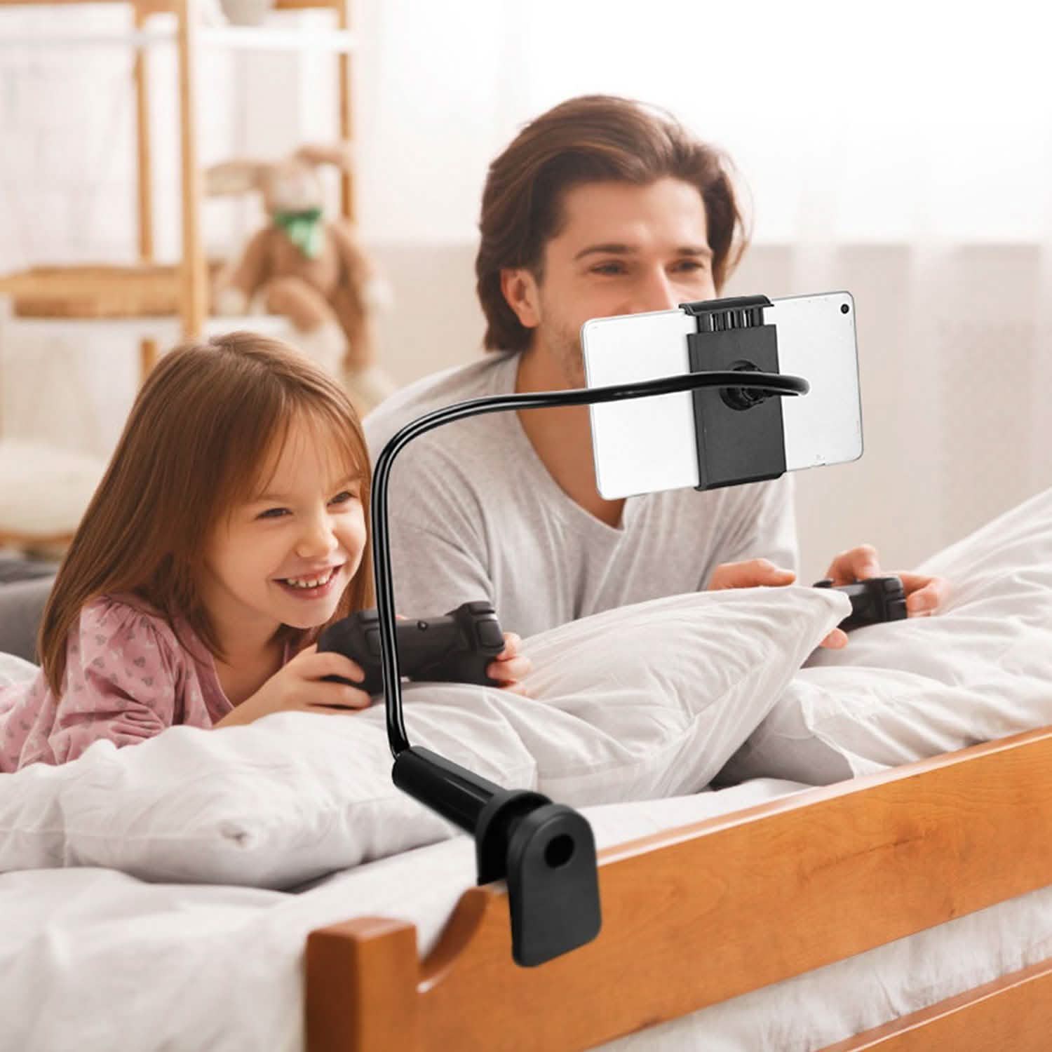 Tablet Gooseneck Stand Bracket with 360¬∞ Rotatable Clip Mobile Accessories - Tophatter Daily Deals