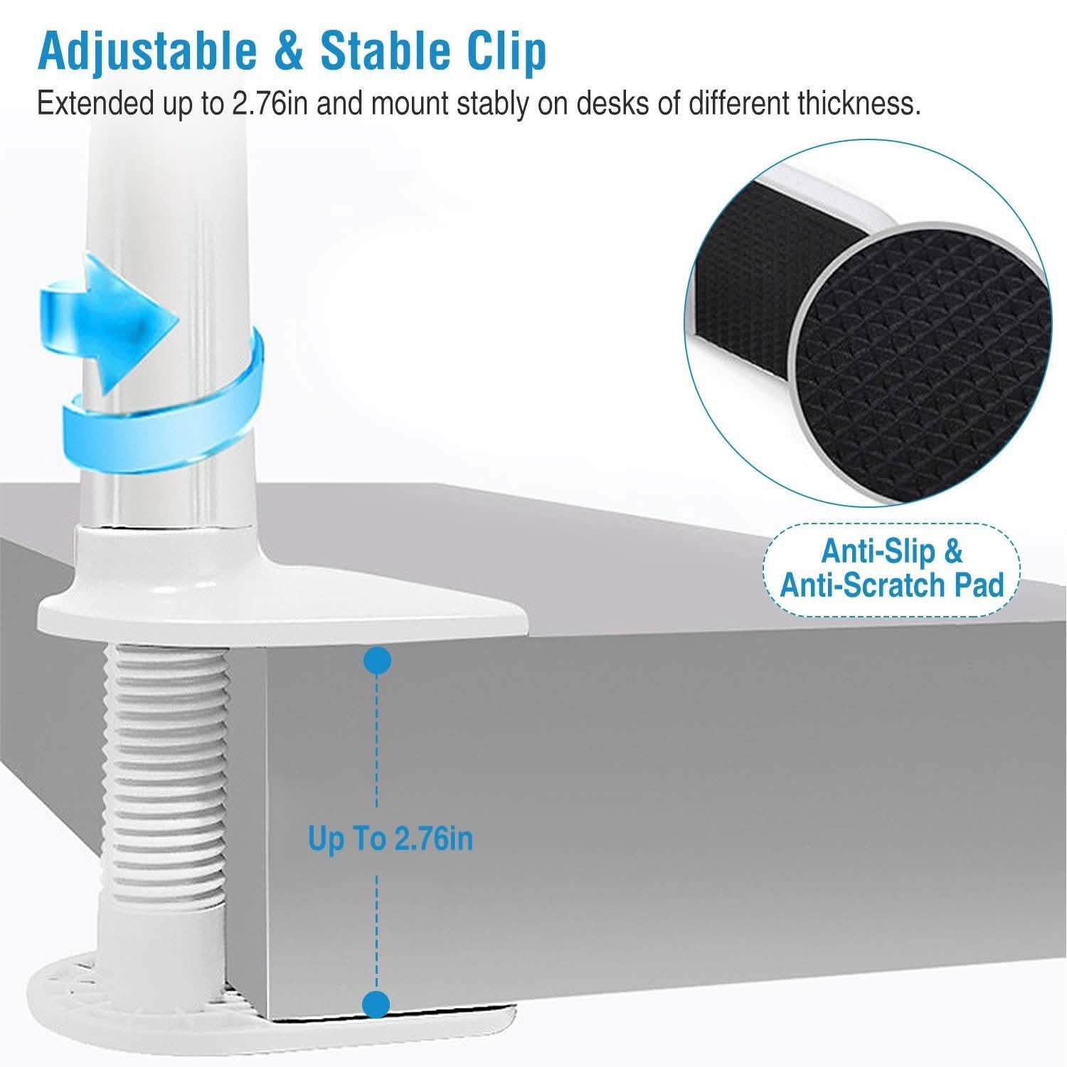 Tablet Gooseneck Stand Bracket with 360¬∞ Rotatable Clip Mobile Accessories - Tophatter Daily Deals