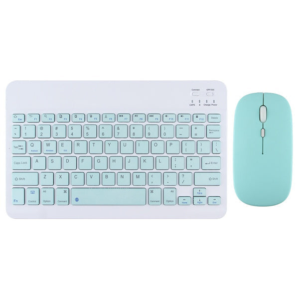 Tablet Wireless Keyboard and Mouse for iPad Light Green Wireless Keyboard & Mouse Set - Tophatter Daily Deals