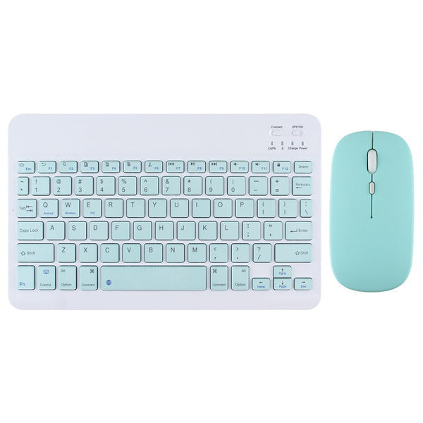 Tablet Wireless Keyboard and Mouse for iPad Light Green Wireless Keyboard & Mouse Set - Tophatter Daily Deals
