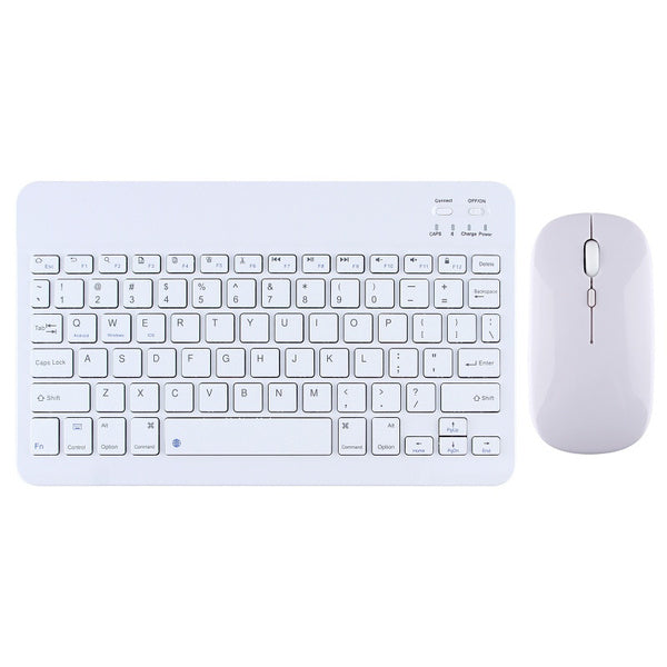 Tablet Wireless Keyboard and Mouse for iPad White Wireless Keyboard & Mouse Set - Tophatter Daily Deals