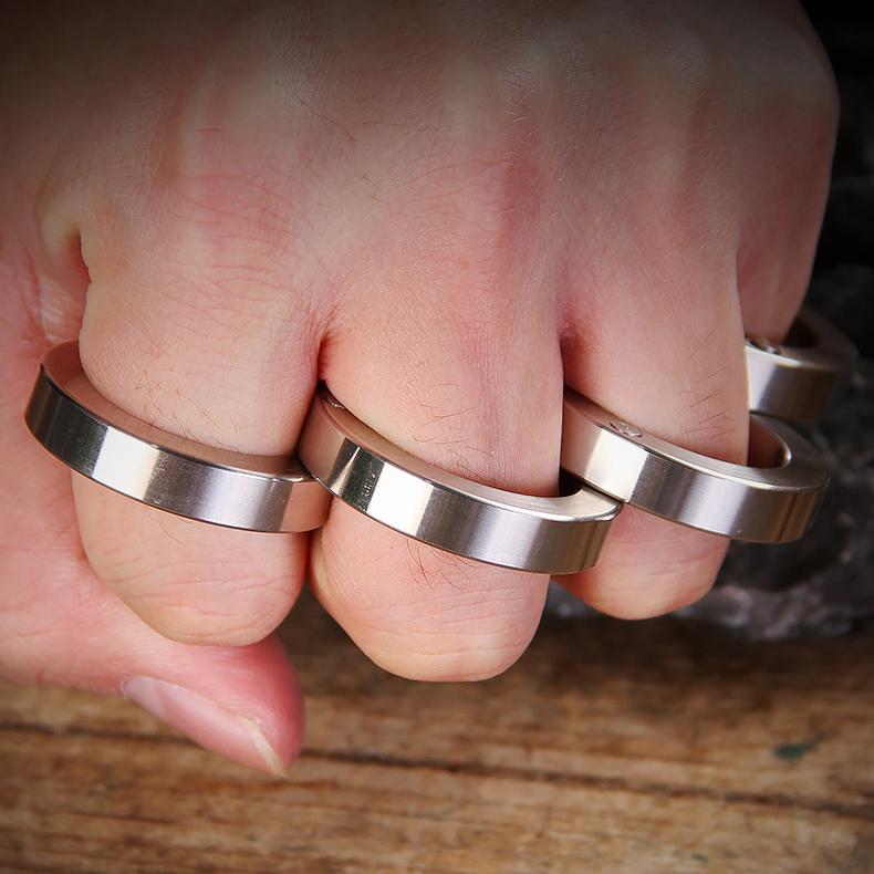 Zinc Alloy Folding Brass Knuckles Self Defense Tools For Women Brass Knuckles - Tophatter Daily Deals
