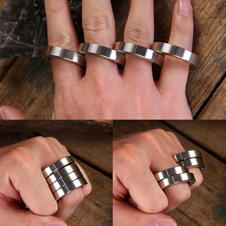 Zinc Alloy Folding Brass Knuckles Self Defense Tools For Women Brass Knuckles - Tophatter Daily Deals