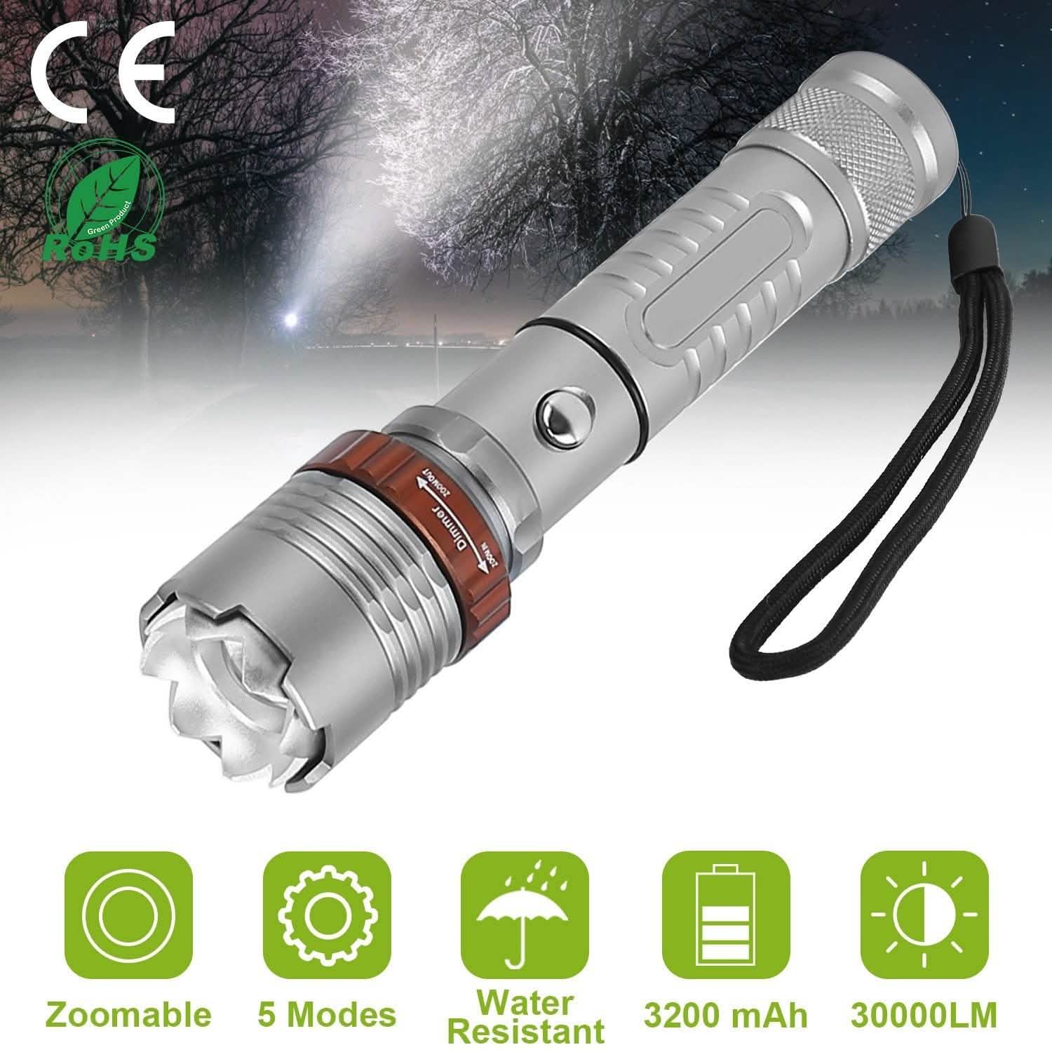Tactical Military LED Flashlight Tactical & Self Defense - Tophatter Daily Deals