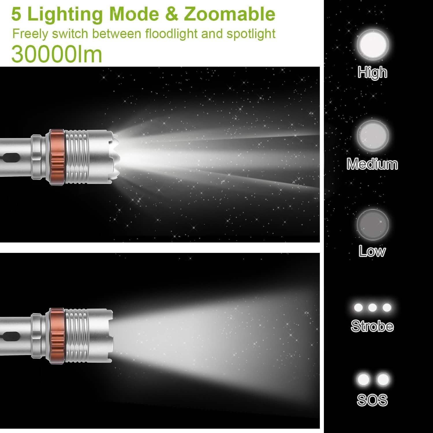 Tactical Military LED Flashlight Tactical & Self Defense - Tophatter Daily Deals