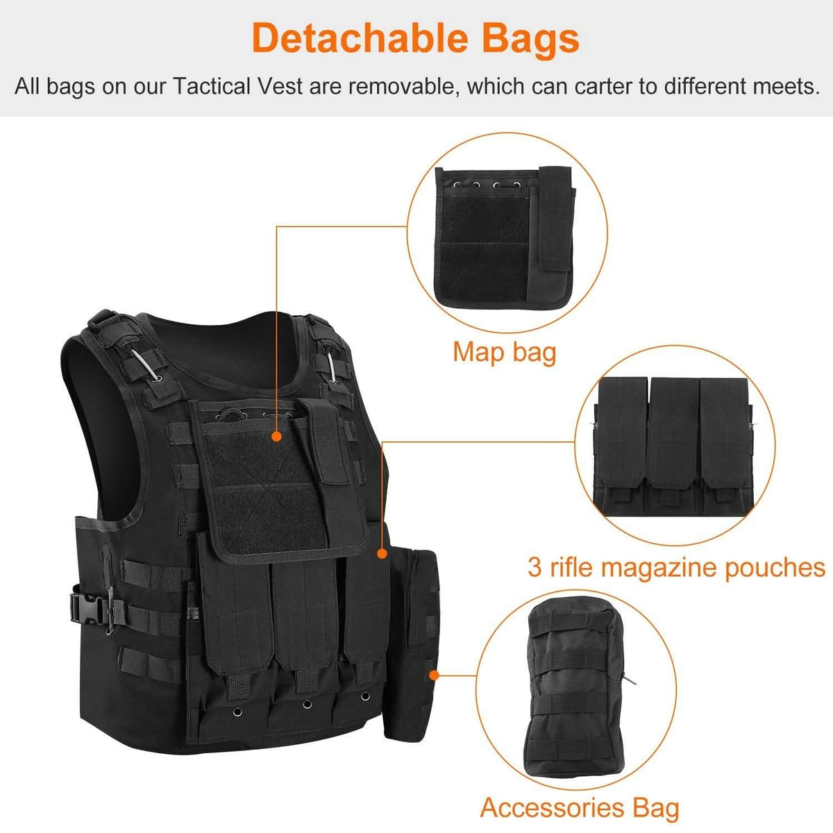 Tactical Military Vest Tactical & Self Defense - Tophatter Daily Deals