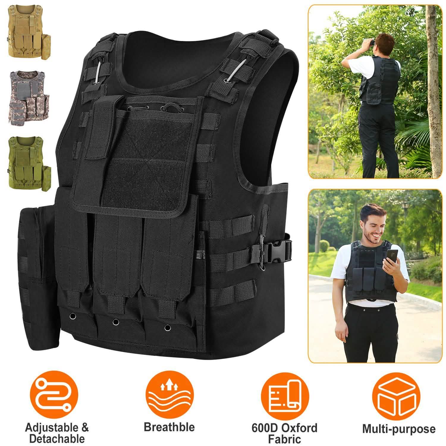 Tactical Military Vest Tactical & Self Defense - Tophatter Daily Deals