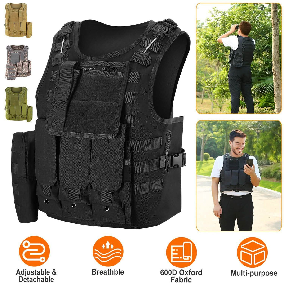 Tactical Military Vest Tactical & Self Defense - Tophatter Daily Deals