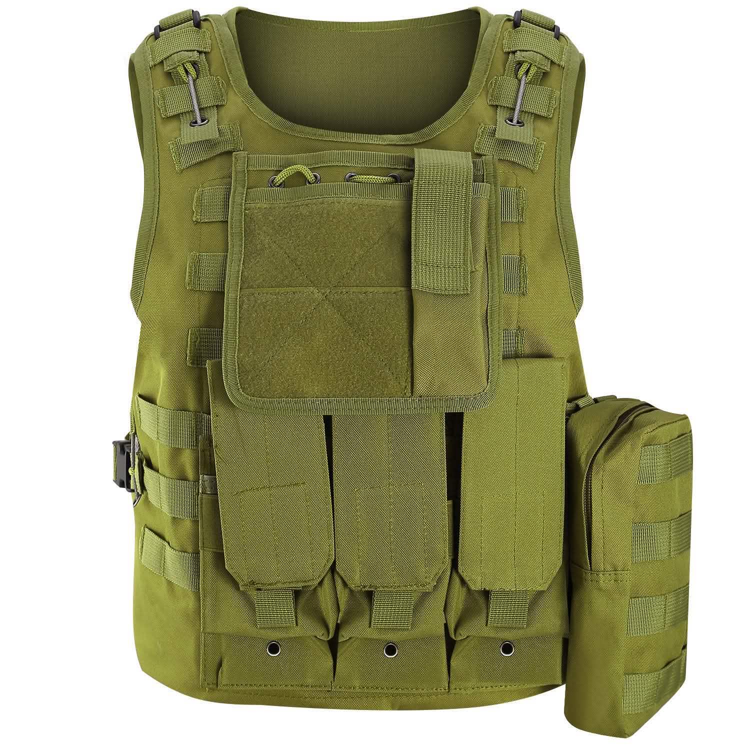 Tactical Military Vest Green Tactical & Self Defense - Tophatter Daily Deals