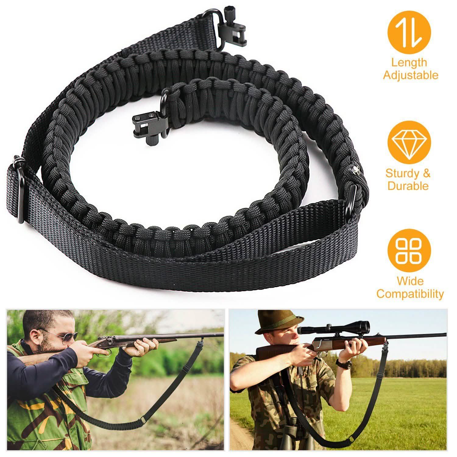 Tactical Paracord Sling - Adjustable Paracord Strap Tactical & Self Defense - Tophatter Daily Deals