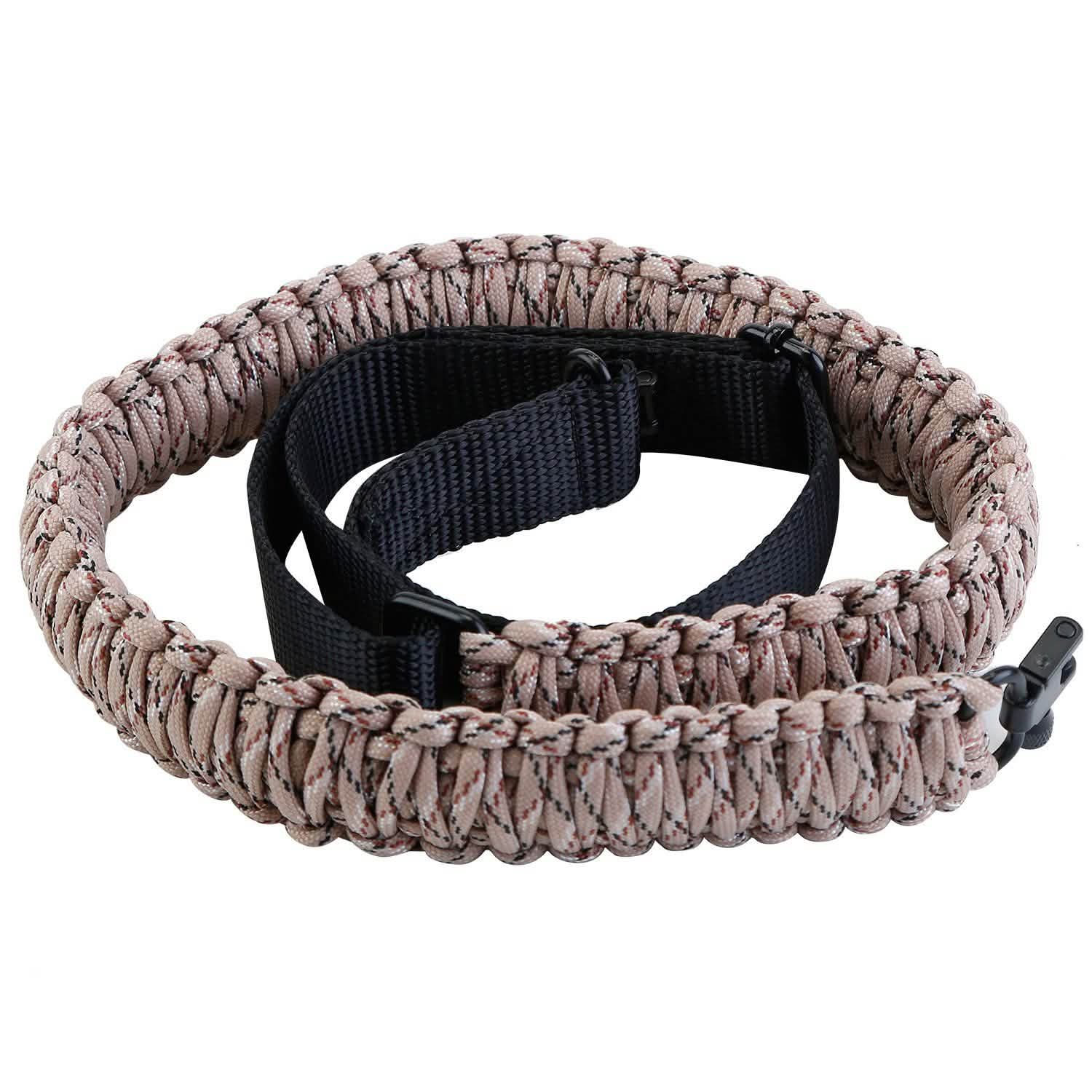 Tactical Paracord Sling - Adjustable Paracord Strap Tan Tactical & Self Defense - Tophatter Daily Deals