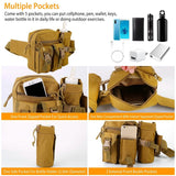 Tactical Waist Bag Utility Pouch Belt Bag with Water Bottle Pouch Tactical & Self Defense - Tophatter Daily Deals