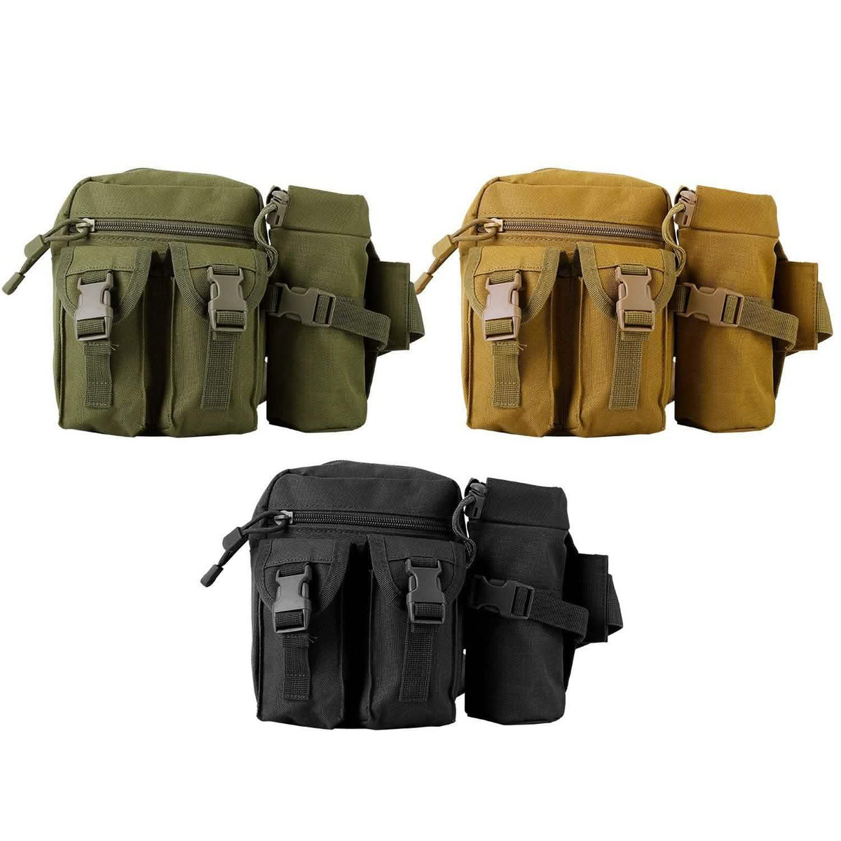 Tactical Waist Bag Utility Pouch Belt Bag with Water Bottle Pouch Tactical & Self Defense - Tophatter Daily Deals