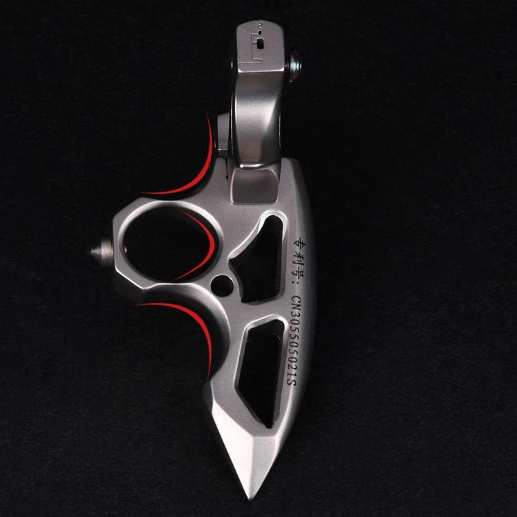 Spiked Brass Knuckles Ring Slingshot 404C Stainless Steel 3 In 1 EDC Gadgets - Tophatter Daily Deals