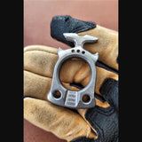 2022 Scarab Tactical Single Finger Knuckles Titanium Sand Blast Brass Knuckles - Tophatter Daily Deals