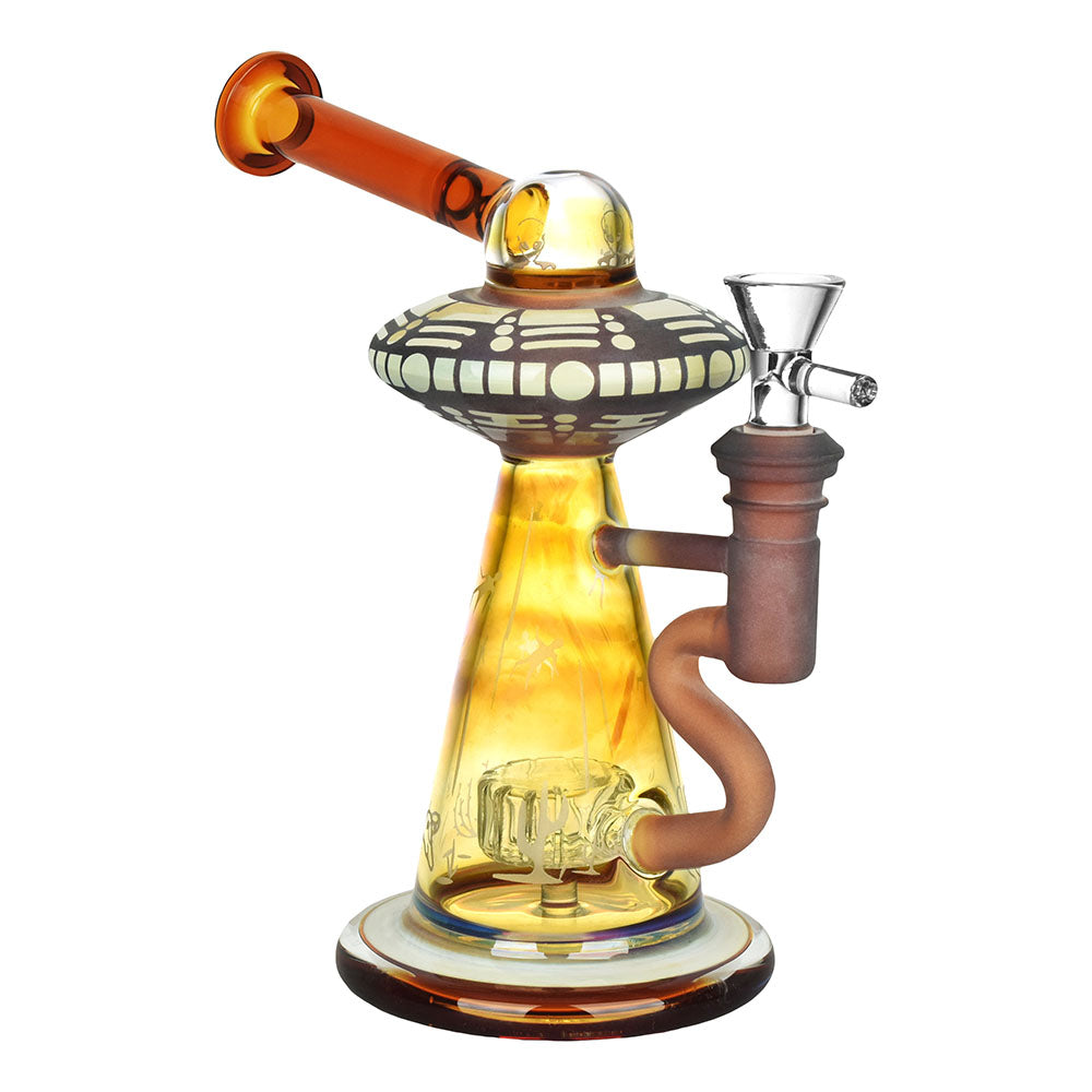 Take Me To Your Leader Bong Transparent Amber Glass Bongs - Tophatter Daily Deals