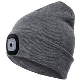 TANGCISON LED Lighted Beanie Hat Gray Outdoor Recreation - Tophatter Daily Deals