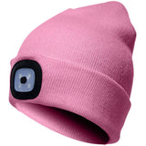 TANGCISON LED Lighted Beanie Hat Pink Outdoor Recreation - Tophatter Daily Deals