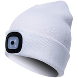 TANGCISON LED Lighted Beanie Hat White Outdoor Recreation - Tophatter Daily Deals
